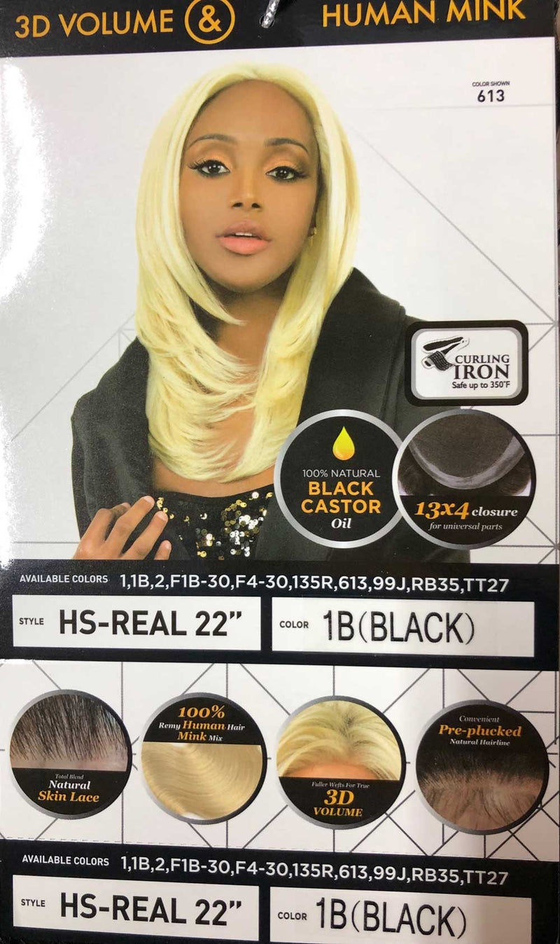 RnB 3D Volume and Human Mink Skin Lace Wig HS Real 22" - Elevate Styles