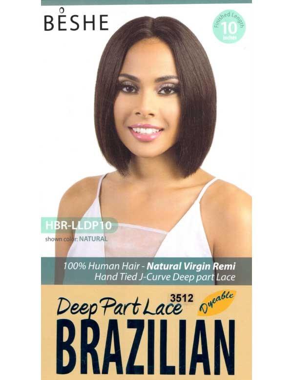Beshe 100% Brazilian Human Hair Deep Part Lace HBR-LLDP10 - Elevate Styles