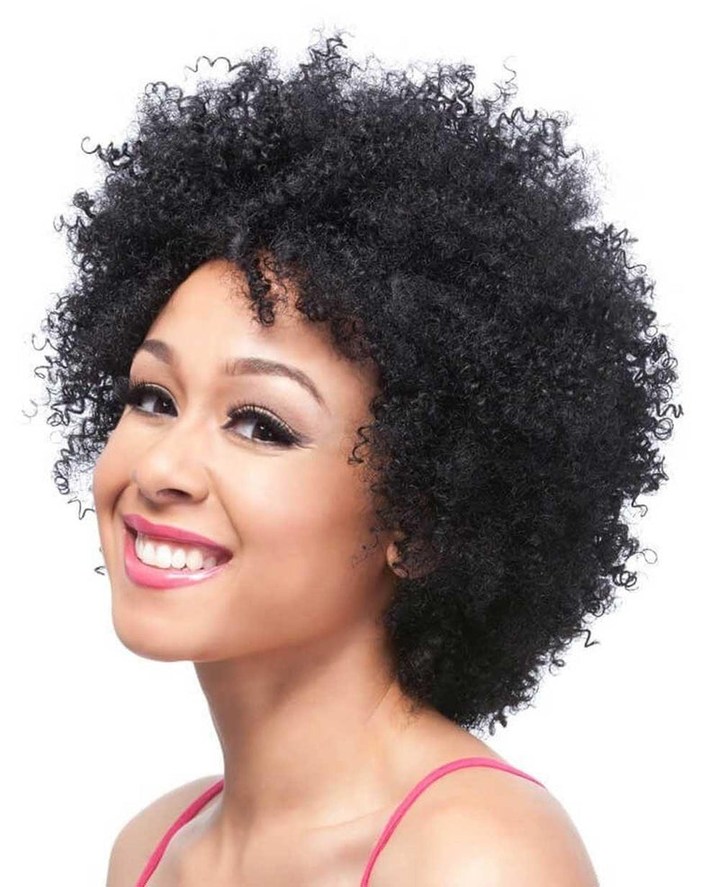 Its a Cap 100% Human Hair Wig HH Afro Curl - Elevate Styles