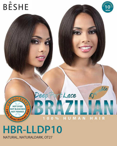 Beshe 100% Brazilian Human Hair Deep Part Lace HBR-LLDP10 - Elevate Styles
