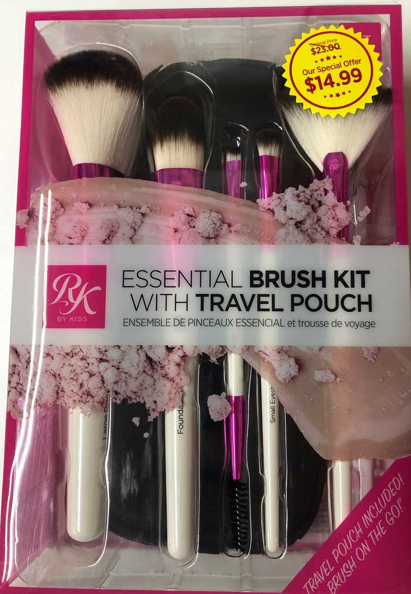 RK BY Kiss™ Essential Brush Kit with Travel Pouch - Elevate Styles