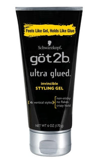 Thumbnail for Schwarzkopf Got2B Ultra Glued INVINCIBLE STYLING Gel 6oz Black - Elevate Styles