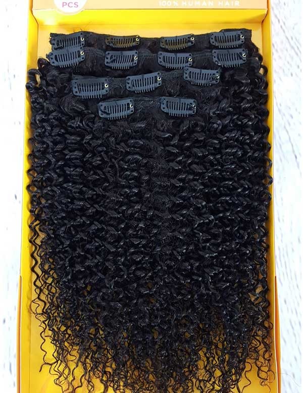 Sensationnel Curls Kinks & Co 100% Human Hair 9PC Textured Clip-ins 3C Clique 18" - Elevate Styles