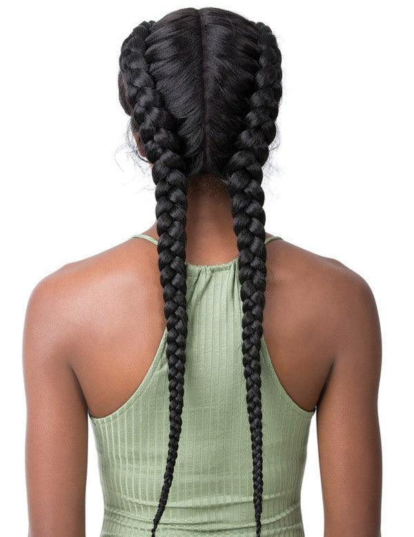 Its A Wig Pre-Styled Hand-Braided Swiss Lace Front WIg Dutch Cornrow Braid - Elevate Styles