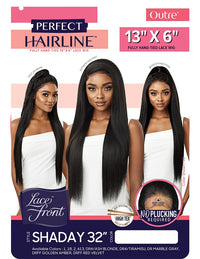 Thumbnail for Outre Perfect Hairline 13x6 Pre-Plucked Baby Hair Lace Front Wig Shaday 32
