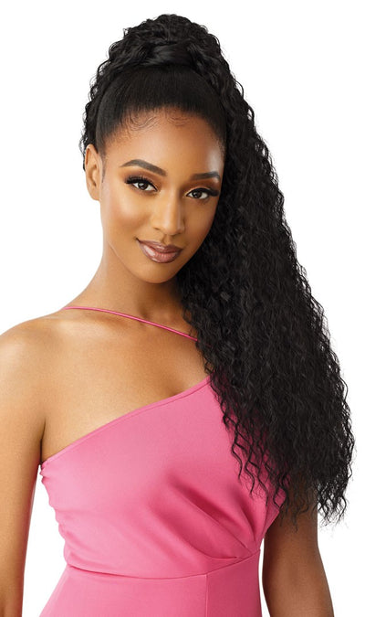 Outre Premium Synthetic Pretty Quick Wrap Around Ponytail Crimp Wave 30" - Elevate Styles
