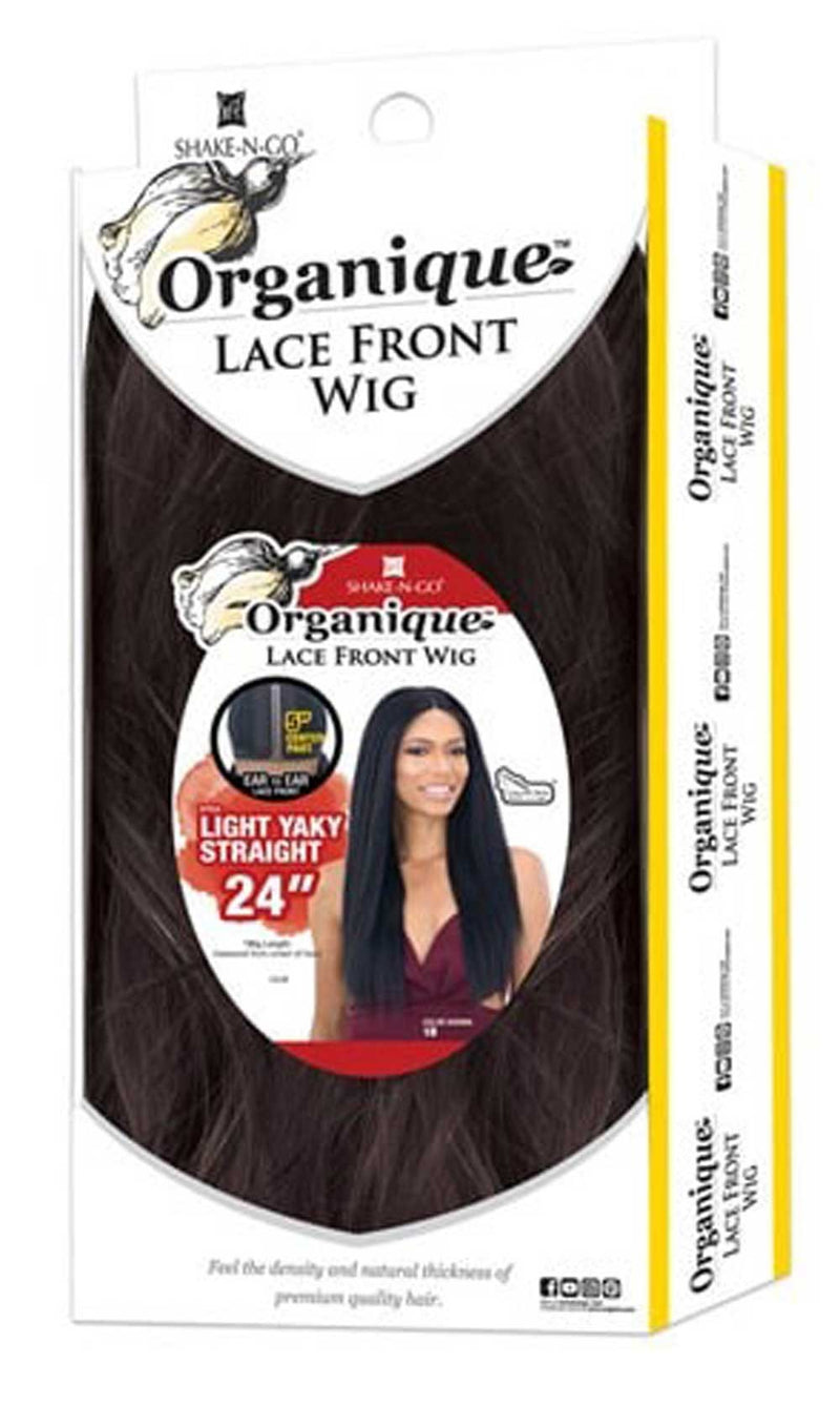 Organique 5" Deep Center Lace Part Lace Front Wig Light Yaky Straight 24" - Elevate Styles