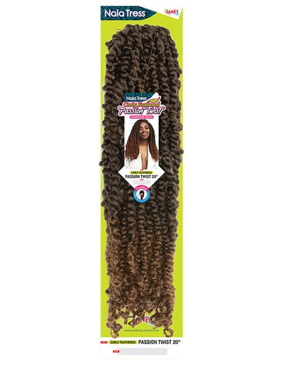Janet Collection Nala Tress Crochet Braid Handmade Curly Feathered Passion Twist 20" - Elevate Styles
