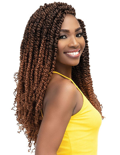 Janet Collection Nala Tress Crochet Braid Handmade Curly Feathered Passion Twist 20" - Elevate Styles
