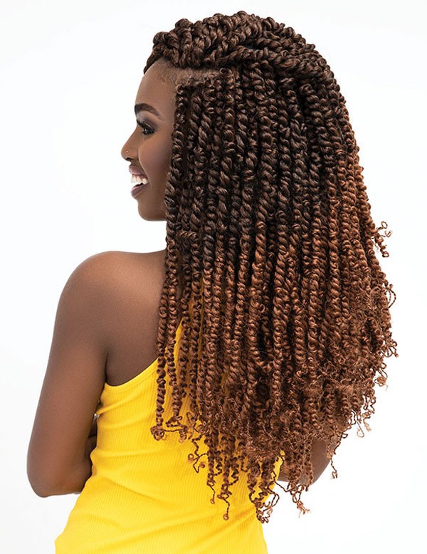 Janet Collection Nala Tress Crochet Braid Handmade Curly Feathered Passion Twist 20" - Elevate Styles