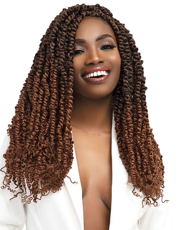 Janet Collection Nala Tress Crochet Braid Handmade Curly Feathered Passion Twist 20" - Elevate Styles