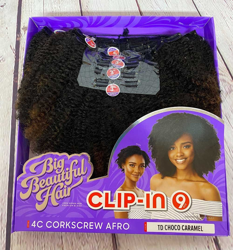 Outre Big Beautiful Hair Clip-In 9 Pcs 4C Corkscrew Afro - Elevate Styles