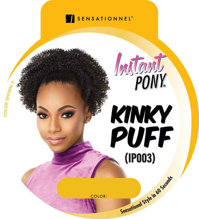 Sensationnel Synthetic Drawstring Ponytail Instant Pony Kinky Puff IP003 - Elevate Styles
