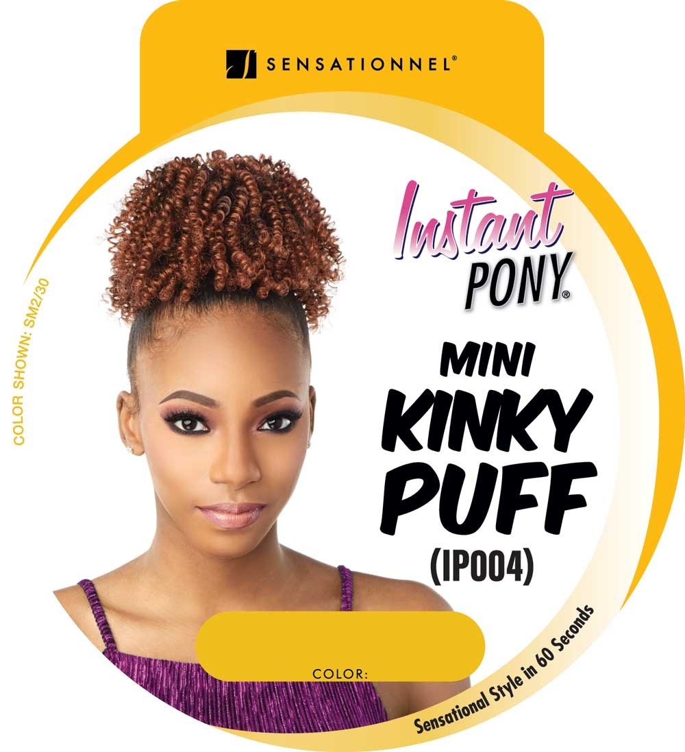 Sensationnel Synthetic Drawstring Ponytail Instant Pony Mini Kinky Puff IP004 - Elevate Styles