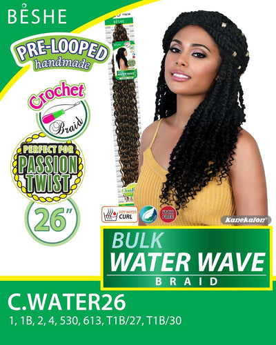 Beshe Crochet Braid Pre-Looped Bulk 26" Water Wave Braid C.WATER26 - Elevate Styles
