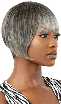 Thumbnail for Outre Fab&Fly™ Gray Glamour 100% Unprocessed Human Hair Wig HH-HARRIET - Elevate Styles