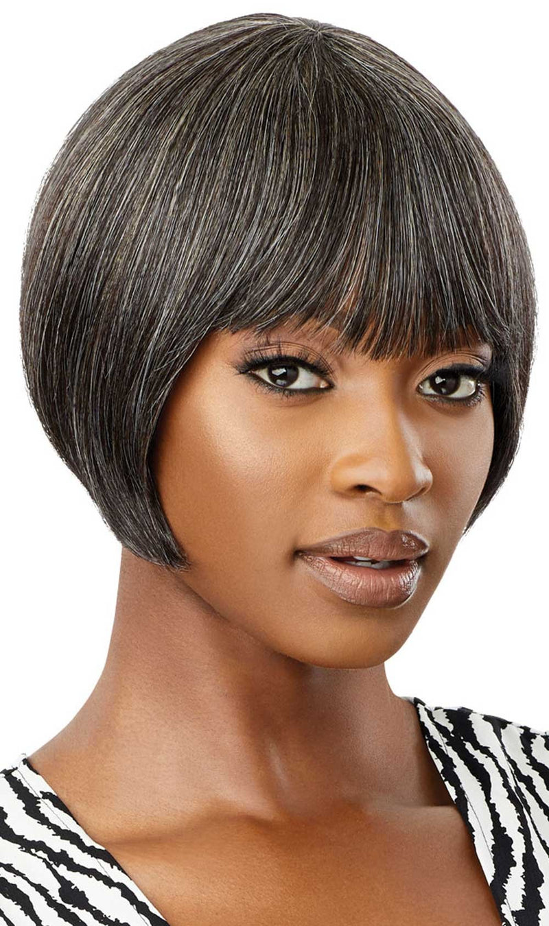 Outre Fab&Fly™ Gray Glamour 100% Unprocessed Human Hair Wig HH-HARRIET - Elevate Styles