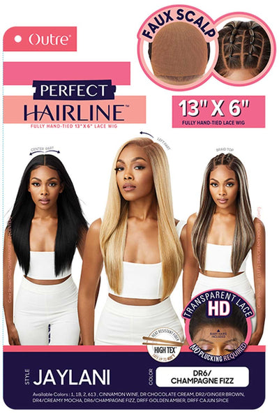 Outre Perfect Hairline Faux Scalp HD Transparent 13" x 4" Lace Front Wig Jaylani - Elevate Styles

