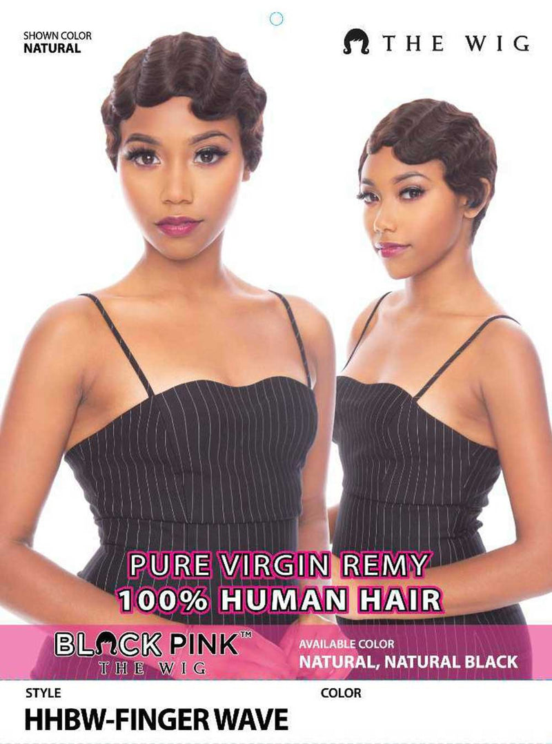 The Wig BLACK|PINK Brazilian 100% Virgin Human Hair HHBW-FINGER WAVE - Elevate Styles