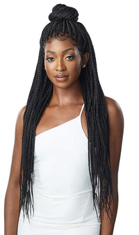 Thumbnail for Outre 13x4 HD Pre-Braided Lace Front Wig Knotless Square Part Braids - Elevate Styles