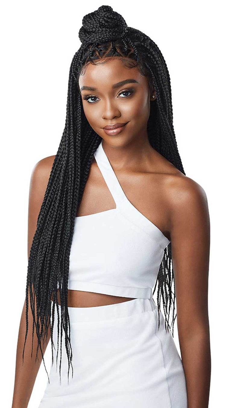 Outre 13x4 HD Pre-Braided Lace Front Wig Knotless Triangle Part Braids - Elevate Styles
