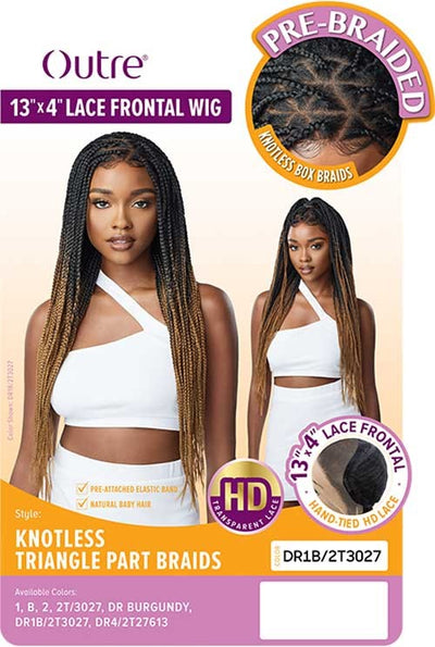 Outre 13x4 HD Pre-Braided Lace Front Wig Knotless Triangle Part Braids - Elevate Styles
