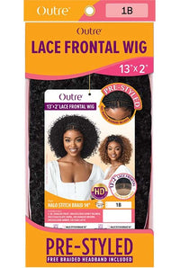 Thumbnail for Outre 13x2 HD Pre-Braided Lace Front Wig Halo Stitch Braid 14