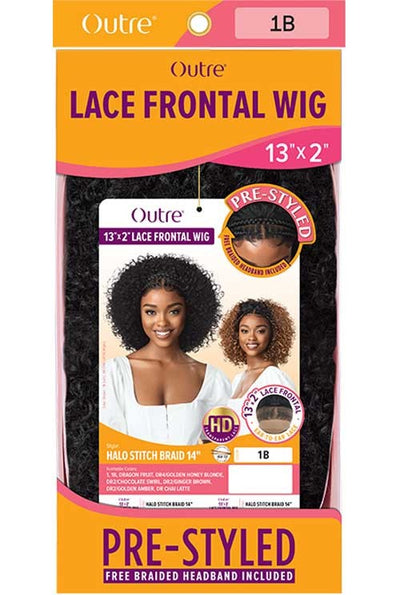 Outre 13x2 HD Pre-Braided Lace Front Wig Halo Stitch Braid 14" - Elevate Styles
