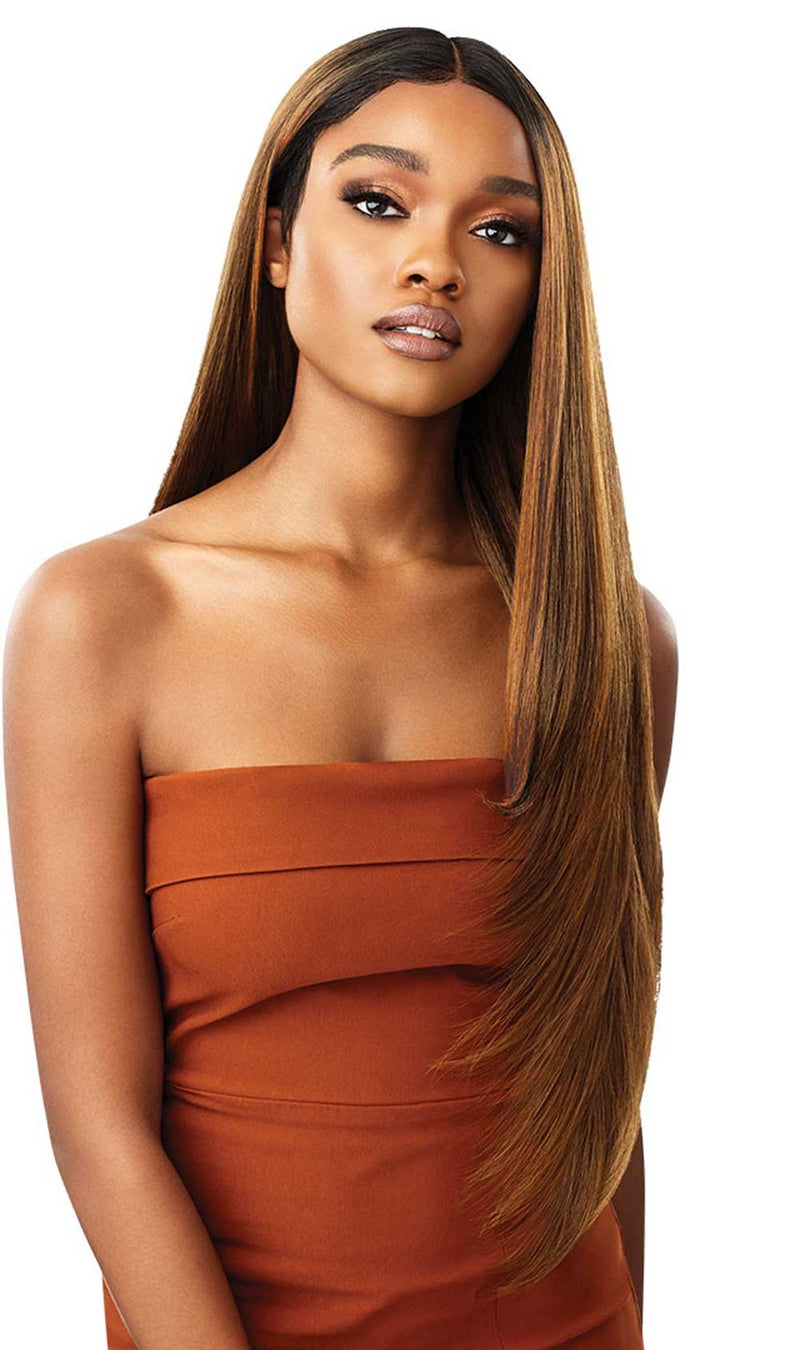 Outre Melted Hairline Collection - HD Swiss Straight Yaki Lace Front Wig Eliana - Elevate Styles