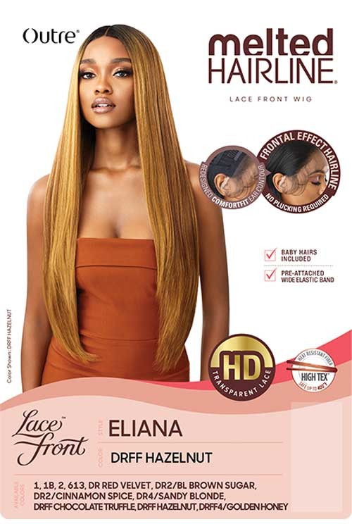 Outre Synthetic Melted Hairline HD Lace Front Wig Eliana QLMHELI