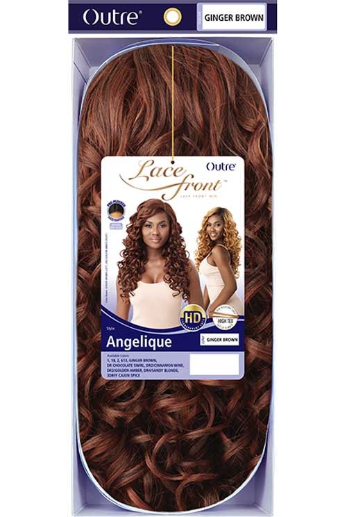 Outre Synthetic Curly HD Transparent Lace Front Wig Angelique - Elevate Styles