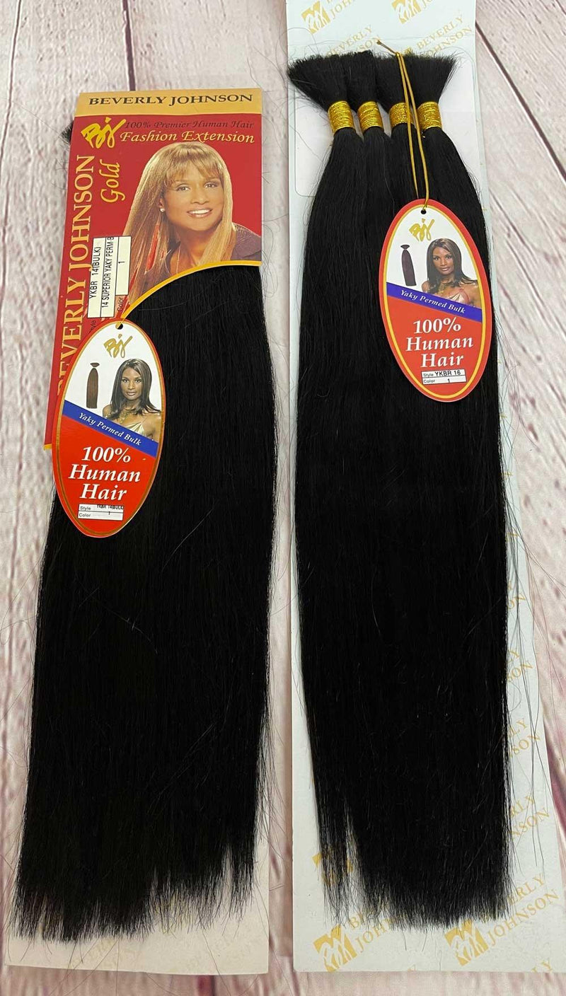 Beverly Johnson Classic 100% Human Hair Yaki Perm Texture Bulk Braiding Hair - Elevate Styles