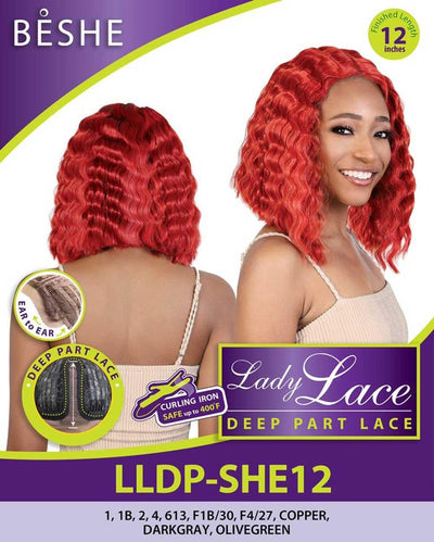 Beshe Slay & Style Lady Lace CRIMP Deep Part Lace Wig LLDP-SHE12 - Elevate Styles
