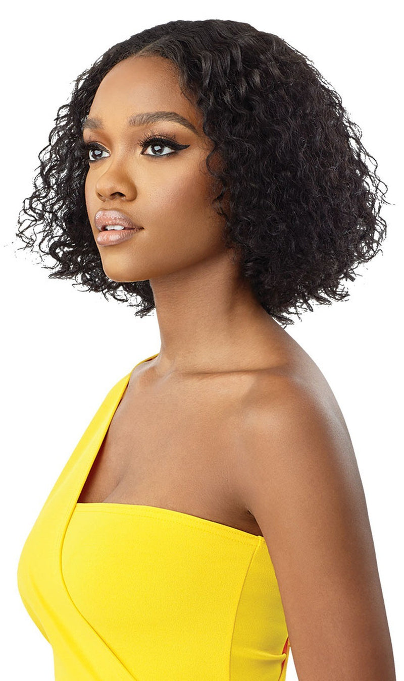 My Tresses Gold Label 9A Unprocessed Human Hair U-Part Leave Out Wig Dominican Curly 10" - Elevate Styles