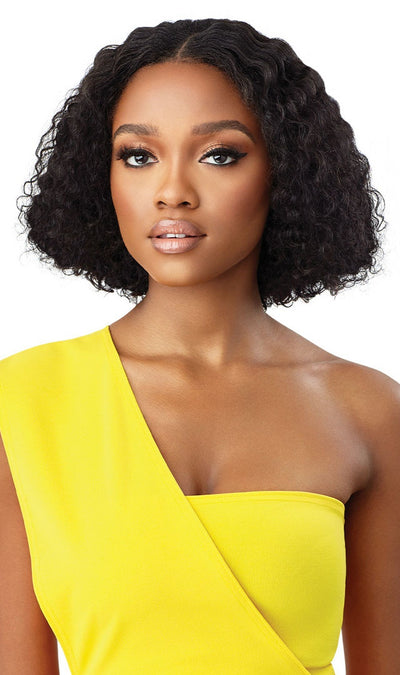 My Tresses Gold Label 9A Unprocessed Human Hair U-Part Leave Out Wig Dominican Curly 10" - Elevate Styles
