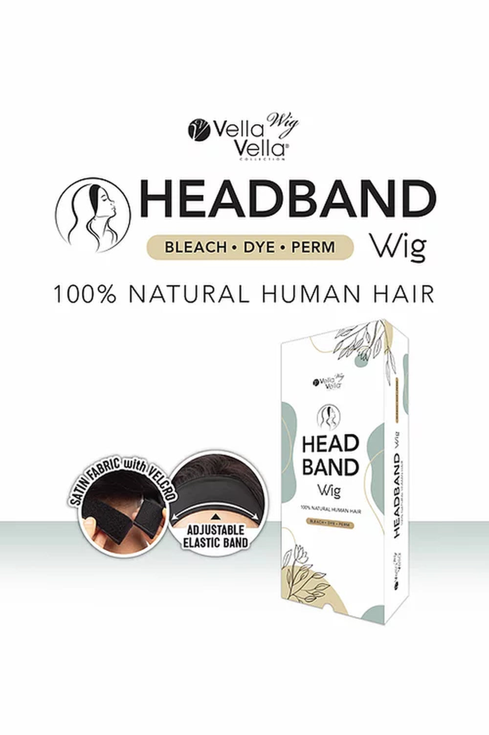 Sensual Vella Vella 100% Human Hair Head Band Wig HH STRAIGHT 18" - Elevate Styles