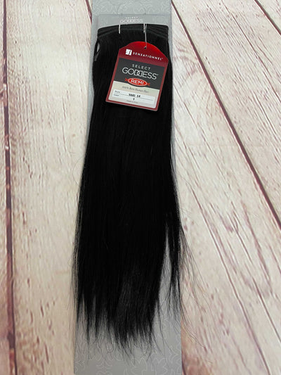 Sensationnel Goddess Select 100% Remi Human Hair Yaki Weaving 14" - Elevate Styles
