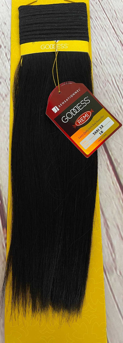 Sensationnel Goddess Gold 100% Remi Human Hair Yaki Weaving 12" - Elevate Styles
