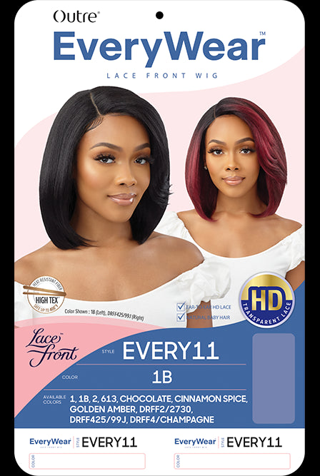 Outre Synthetic Pre-Plucked HD Transparent Lace Front Wig Every 11 - Elevate Styles