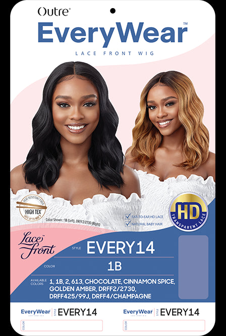 Outre Synthetic Pre-Plucked HD Transparent Lace Front Wig Every 14 - Elevate Styles