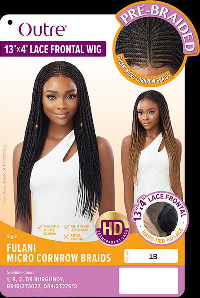 Outre Synthetic 13x4 HD Pre-Braided Lace Front Fulani Micro Cornrow Braid Lace  Wig - Elevate Styles
