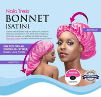 Thumbnail for Janet Collection Nala Tress Bonnet Satin with Secure Button - Elevate Styles
