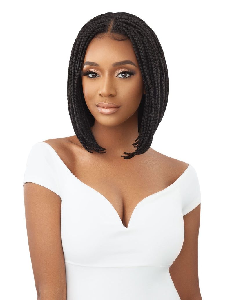 Outre 4x4 Pre-Braided Lace Front Wig - Box Braid Bob 12" - Elevate Styles