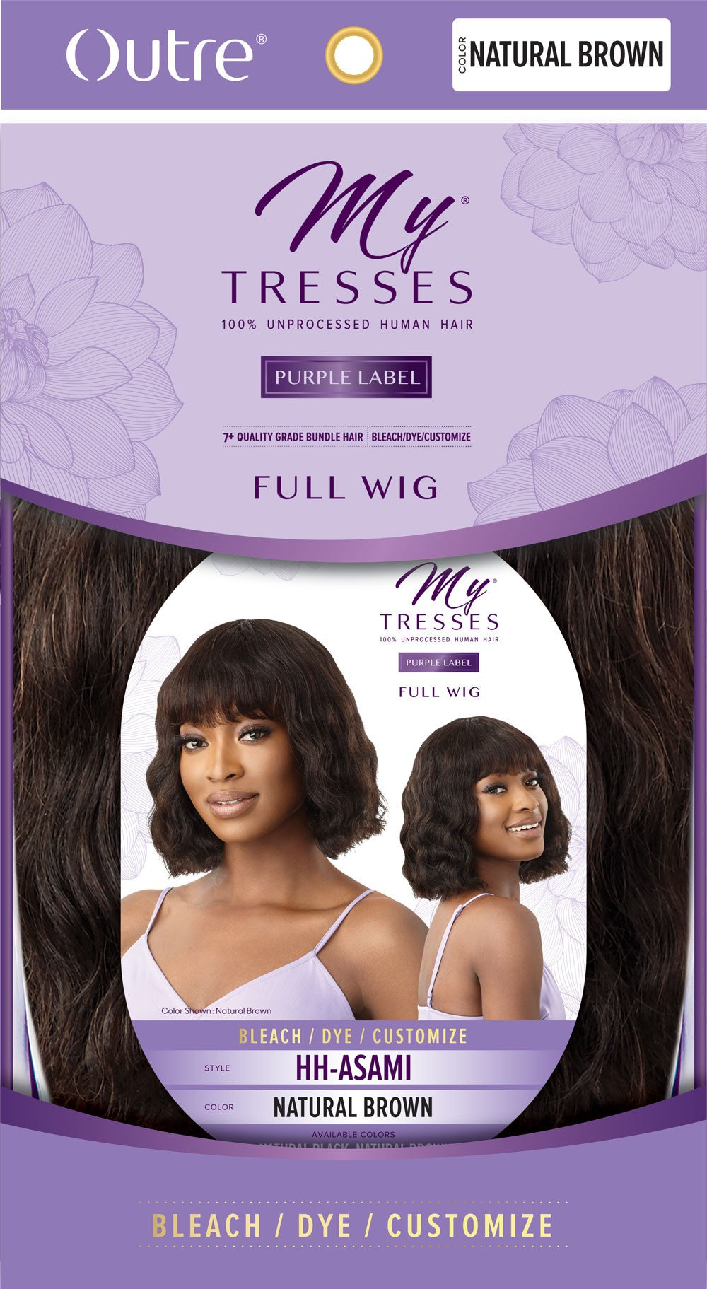 Outre My Tresses Purple Label 100% Human Hair Full Cap Wig HH - Asami - Elevate Styles