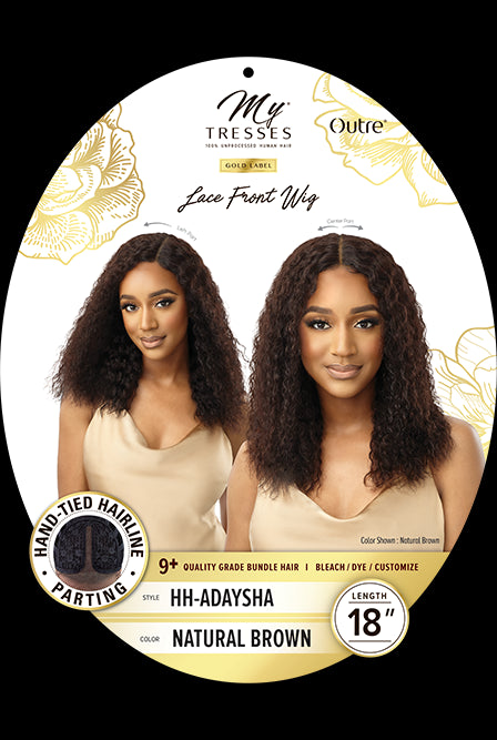 My Tresses Gold Unprocessed Human Hair Hand-Tied Lace Front Wig Adaysha - Elevate Styles