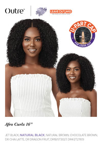 Thumbnail for Outre Big Beautiful Hair Human Blend Leave Out U Part Wig Afro Curls 16