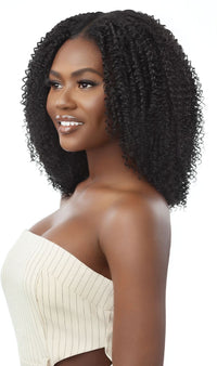 Thumbnail for Outre Big Beautiful Hair Human Blend Leave Out U Part Wig Coily Fro 14