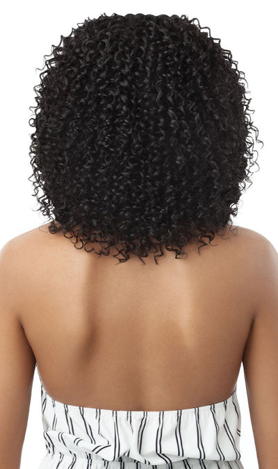 Outre Big Beautiful Hair Human Blend Leave Out U Part Wig Curly Twist 14" - Elevate Styles
