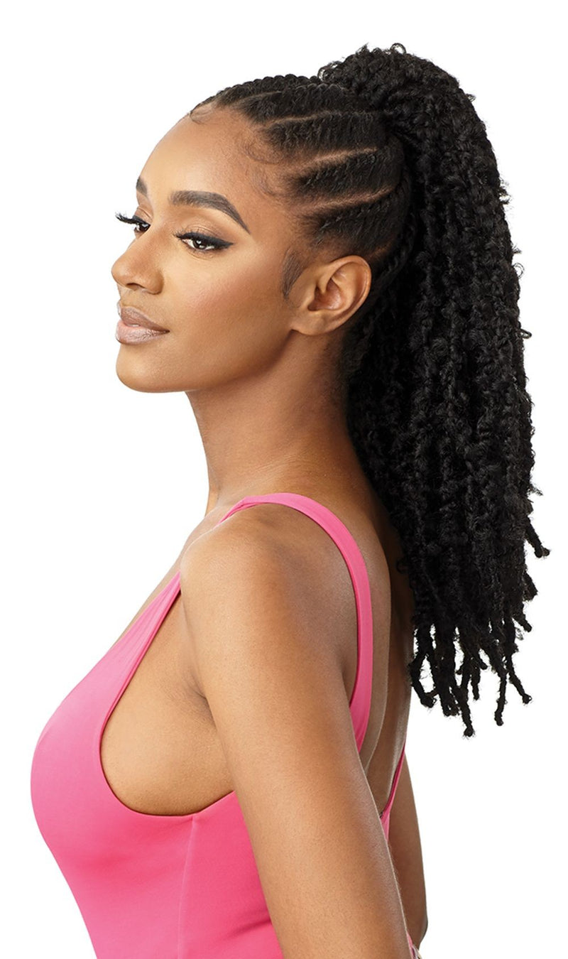 Outre Pretty Quick Premium Synthetic Fiber Pony Butterfly Jungle Locs 20" - Elevate Styles