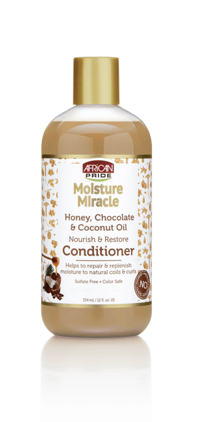 African Pride Moisture Miracle Honey, Chocolate & Coconut Oil Conditioner 16 Oz - Elevate Styles